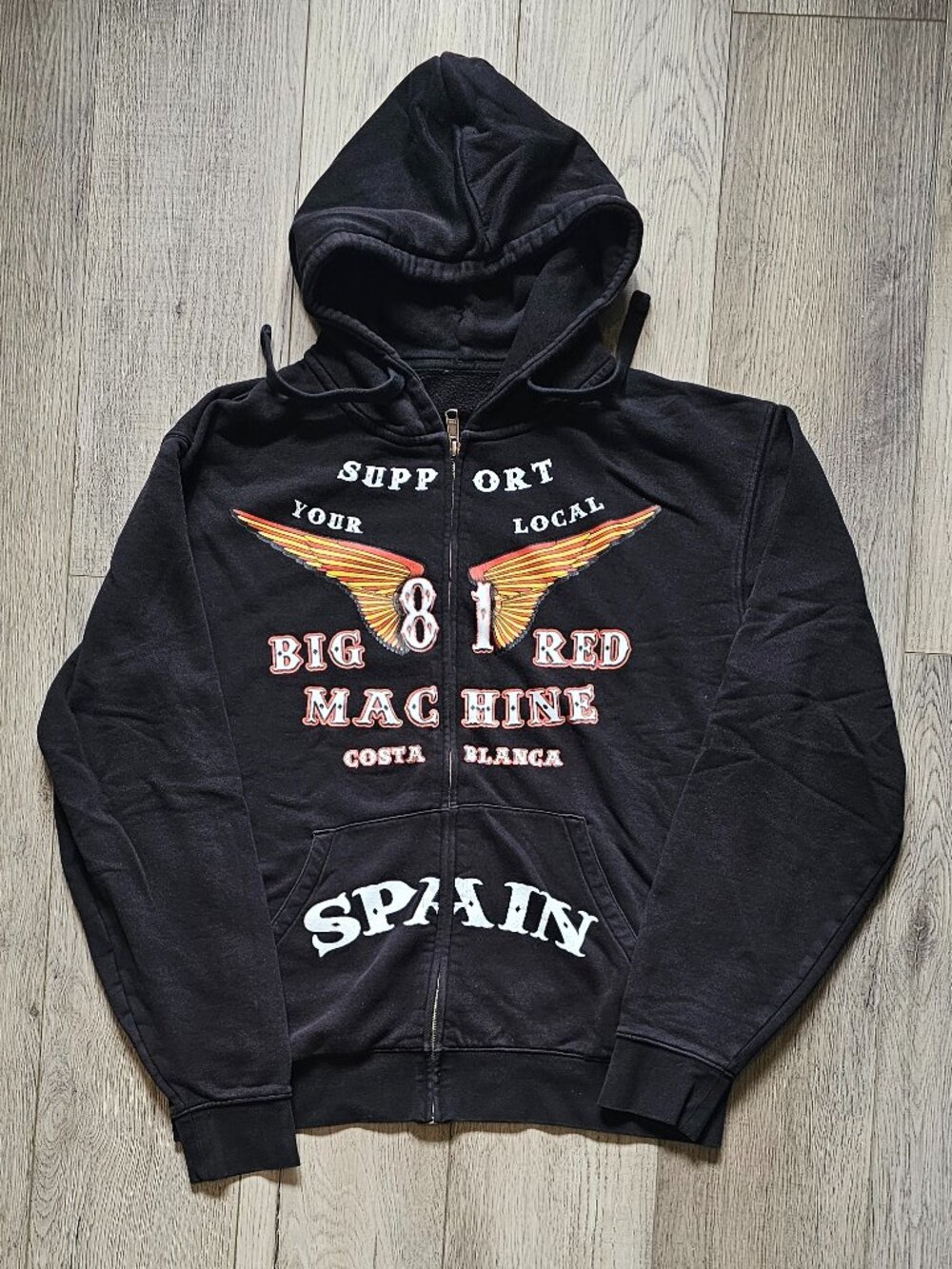Y2K Support 81 Big Red Machine Costa Blanca Spain Full Zip Hoodie Y2K